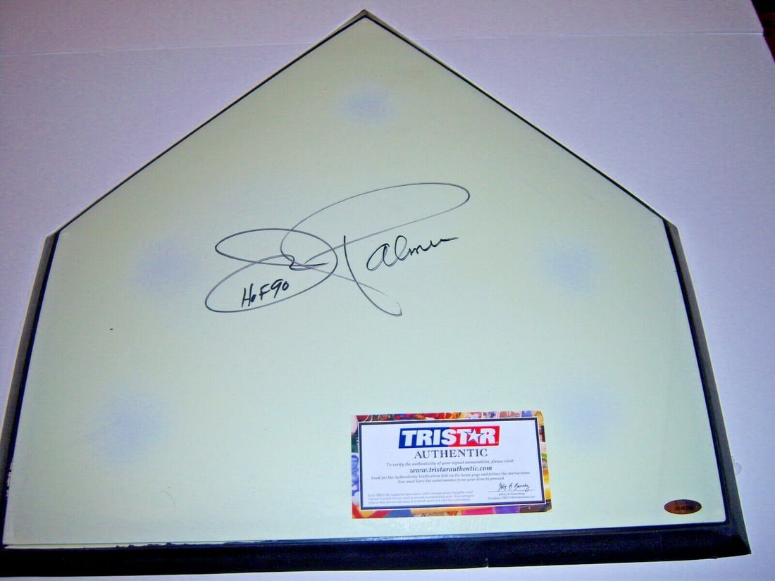Jim Palmer Signed Authentic Home Plate Baltimore Orioles HOF: Jim Palmer Signed Authentic Home Plate Baltimore Orioles HOF This authentic home plate, signed by Hall of Famer Jim Palmer, is a must-have for any Baltimore Orioles fan. The plate showcases Palmer's s