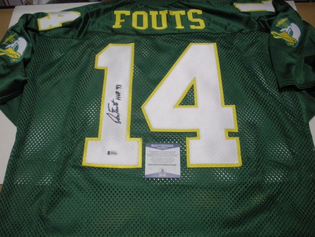Dan Fouts Oregon Ducks Chargers Signed Wilson Jersey with COA: Dan Fouts Oregon Ducks Chargers Signed Wilson Jersey with COA This is an officially licensed Wilson jersey signed by Dan Fouts, a legendary player known for his time with the Oregon Ducks and the Char