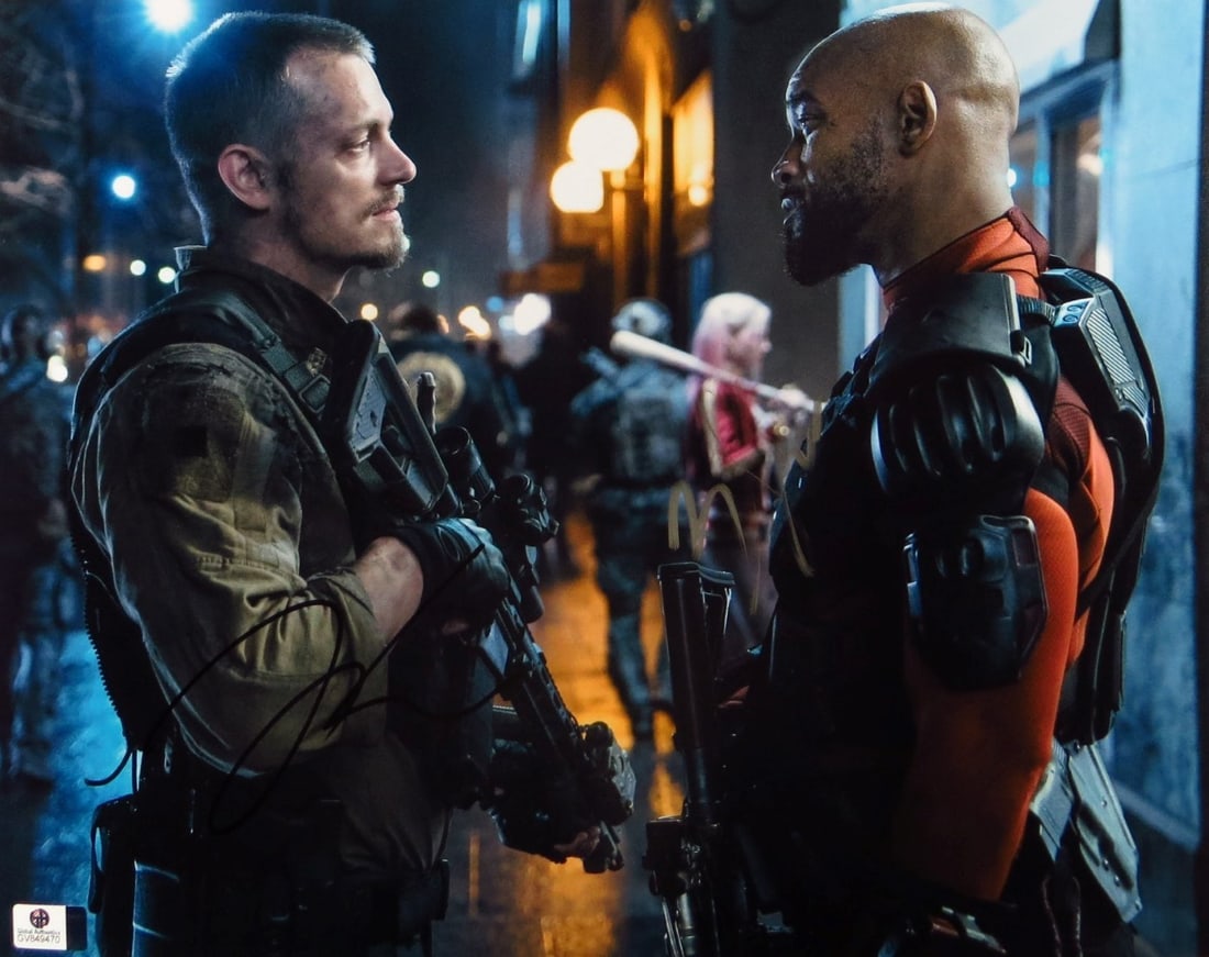 Will Smith Joel Kinnaman Signed 11x14 Photo Suicide Squad GAI Authenticated: Will Smith Joel Kinnaman Signed 11x14 Photo Suicide Squad GAI Authenticated This stunning 11x14 photograph from the iconic film Suicide Squad features the signatures of both Will Smith and Joel Kinnem