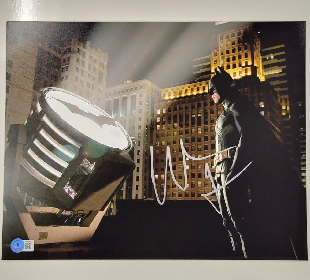Christian Bale Signed Batman The Dark Knight 11x14 Photo Beckett Authenticated (1 of 3)