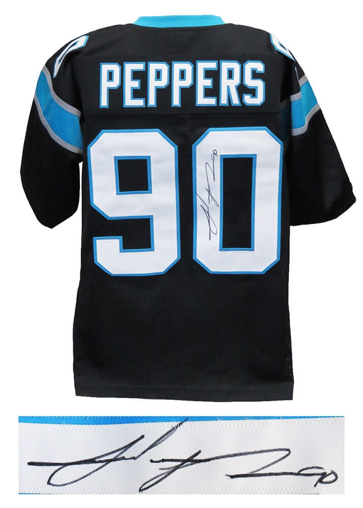 Julius Peppers Signed Carolina Panthers Black Jersey with COA: Julius Peppers Signed Carolina Panthers Black Jersey with COA Julius Peppers Signed Carolina Panthers Black Jersey with COA Showcase your fandom with this original signed black custom football jersey