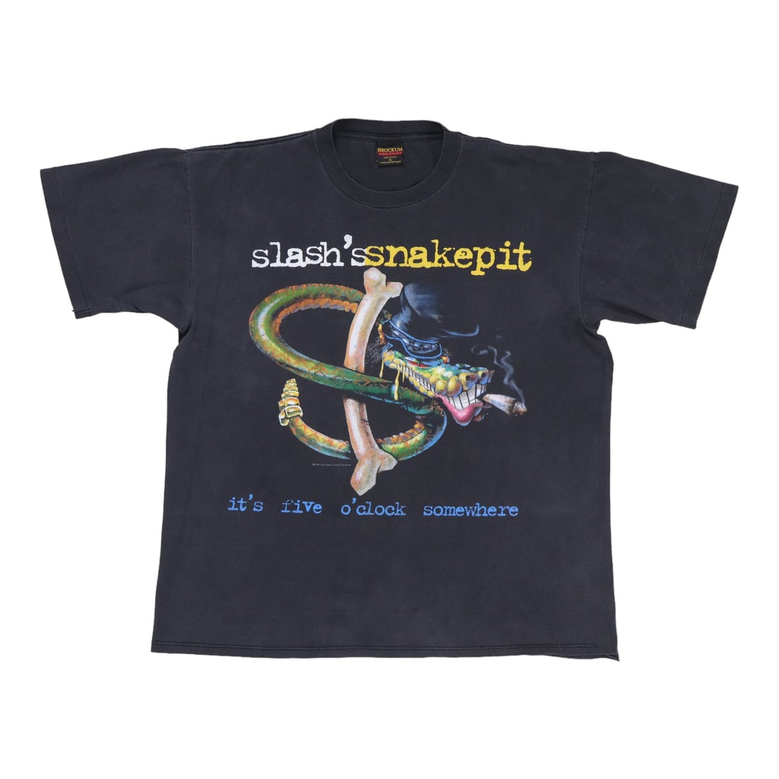 Vintage 1995 Slash's Snakepit Concert T-Shirt Black XL: Vintage 1995 Slash's Snakepit Concert T-Shirt Black XL This is an original 1995 Slash's Snakepit tour shirt, a true vintage item featuring front and back graphics. The shirt is in worn condition with