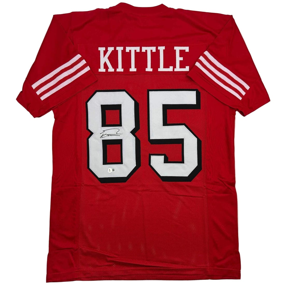 George Kittle Signed Red Alternate Jersey San Francisco 49ers Beckett COA: George Kittle Signed Red Alternate Jersey San Francisco 49ers Beckett COA This is an autographed George Kittle San Francisco 49ers red alternate jersey, a unique collectible for fans and memorabilia e