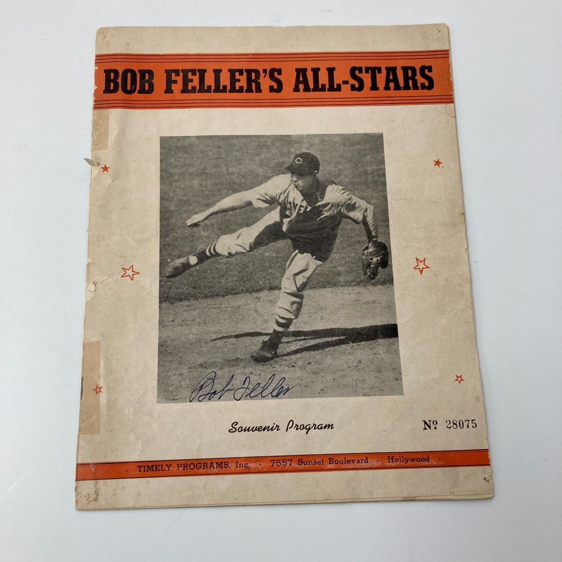 Bob Feller Signed 1946 Barnstorming Program JSA Authenticated Rare (1 of 5)