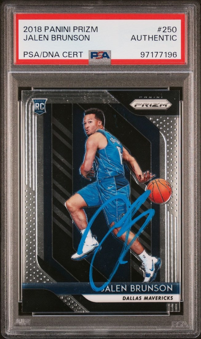 Jalen Brunson 2018-19 Panini Prizm #250 Signed Rookie Card PSA Authenticated (1 of 2)
