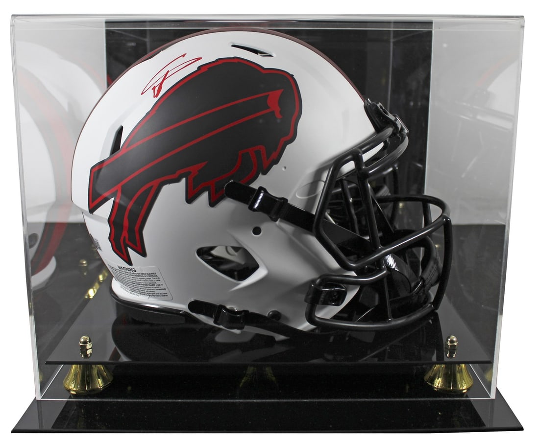 Stefon Diggs Signed Lunar Helmet with Display Case Beckett Authenticated: Stefon Diggs Signed Lunar Helmet with Display Case Beckett Authenticated This autographed Lunar Riddell Full Size Speed Proline Helmet is a must-have for any Buffalo Bills fan. Personally signed by st