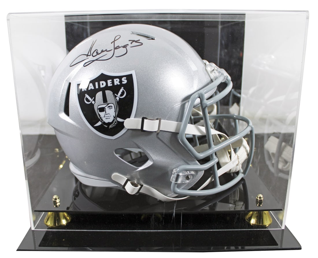 Howie Long Signed Raiders Full Size Speed Helmet with BAS Authentication: Howie Long Signed Raiders Full Size Speed Helmet with BAS Authentication This Riddell Full Size Speed Replica Helmet is personally signed by Howie Long, a legendary player of the Oakland Raiders. The