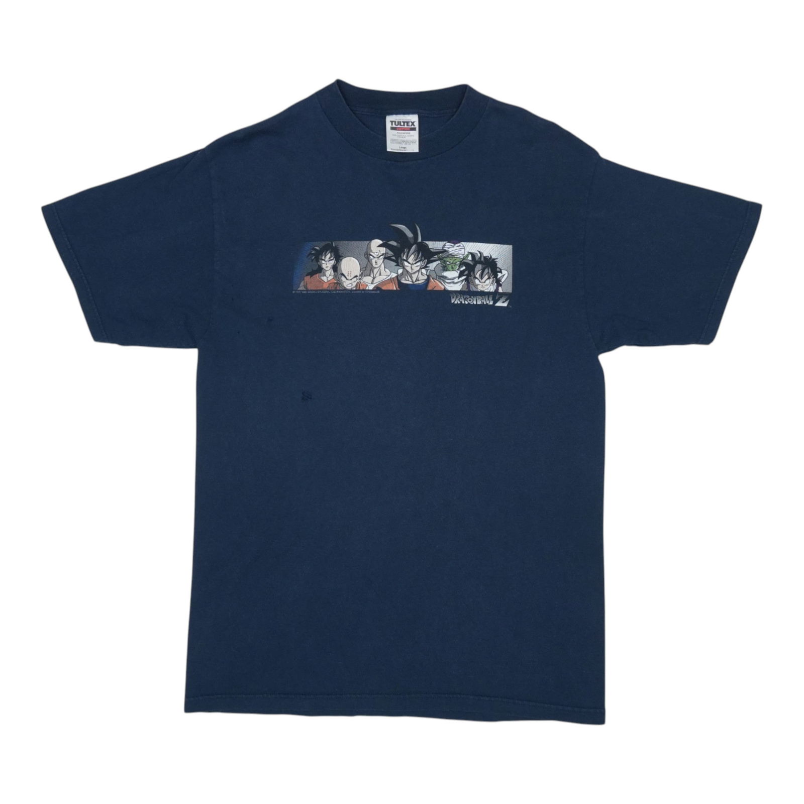 Vintage 1997 Dragonball Z Blue Cotton Graphic T-Shirt Size Large: Vintage 1997 Dragonball Z Blue Cotton Graphic T-Shirt Size Large This is an original vintage 1997 Dragonball Z shirt featuring graphics on both the front and back. Made from 100% cotton and colored bl