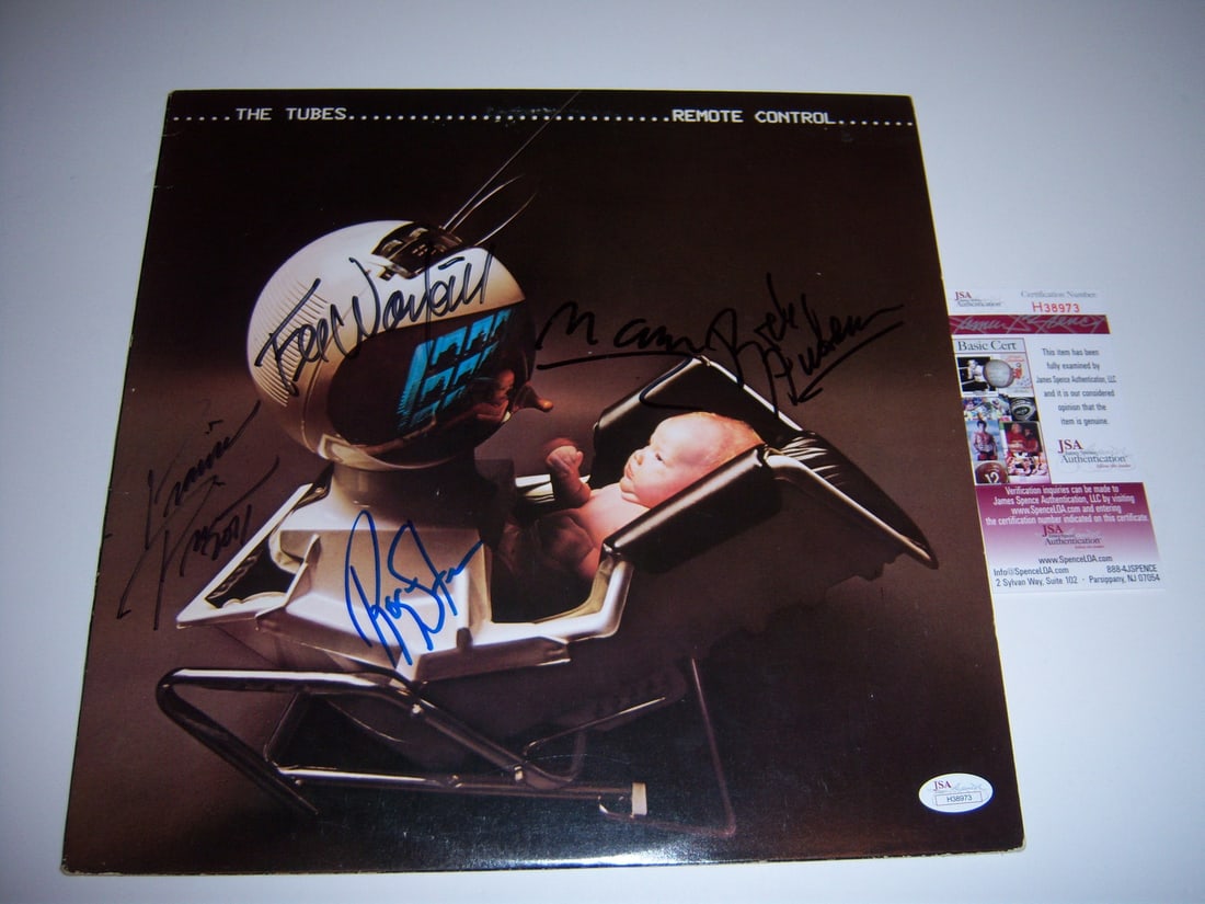 The Tubes Signed LP Record Album with JSA COA: The Tubes Signed LP Record Album with JSA COA This is an original signed LP record album by The Tubes, featuring the signatures of five members. The album is a collectible item for fans and vinyl enth