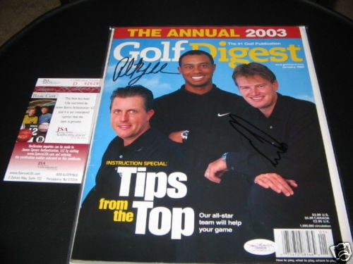 Phil Mickelson Ernie Els Signed Golf Magazine JSA COA (1 of 1)