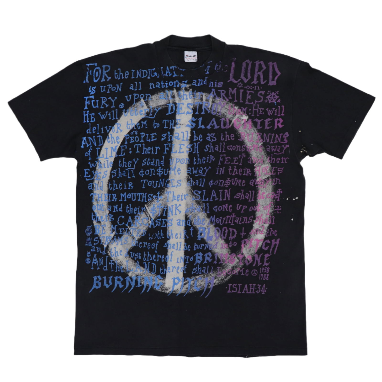 Vintage 1980s Mosquitohead Aleister Crowley Peace Black Cotton Shirt XL: Vintage 1980s Mosquitohead Aleister Crowley Peace Black Cotton Shirt XL This is an original vintage 1980s Aleister Crowley Peace Mosquitohead shirt. The shirt features no back graphics and is made fro