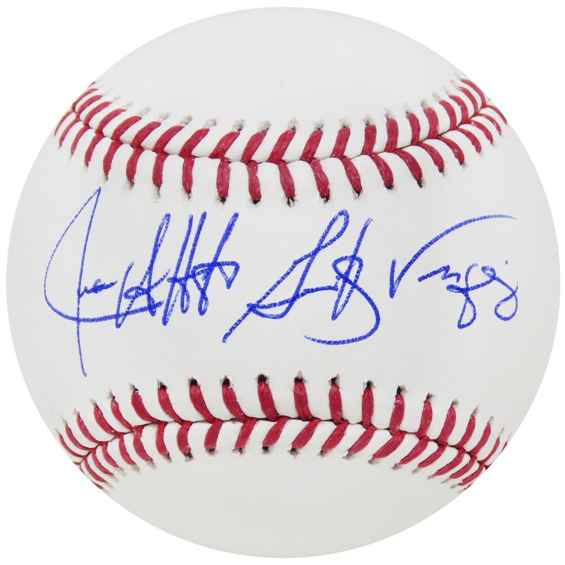 Juan Gonzalez Signed Rawlings MLB Baseball with SS COA: Juan Gonzalez Signed Rawlings MLB Baseball with SS COA This is a signed Rawlings official MLB baseball featuring the full name signature of Juan Alberto Gonzalez Vazquez. The ball is an original item