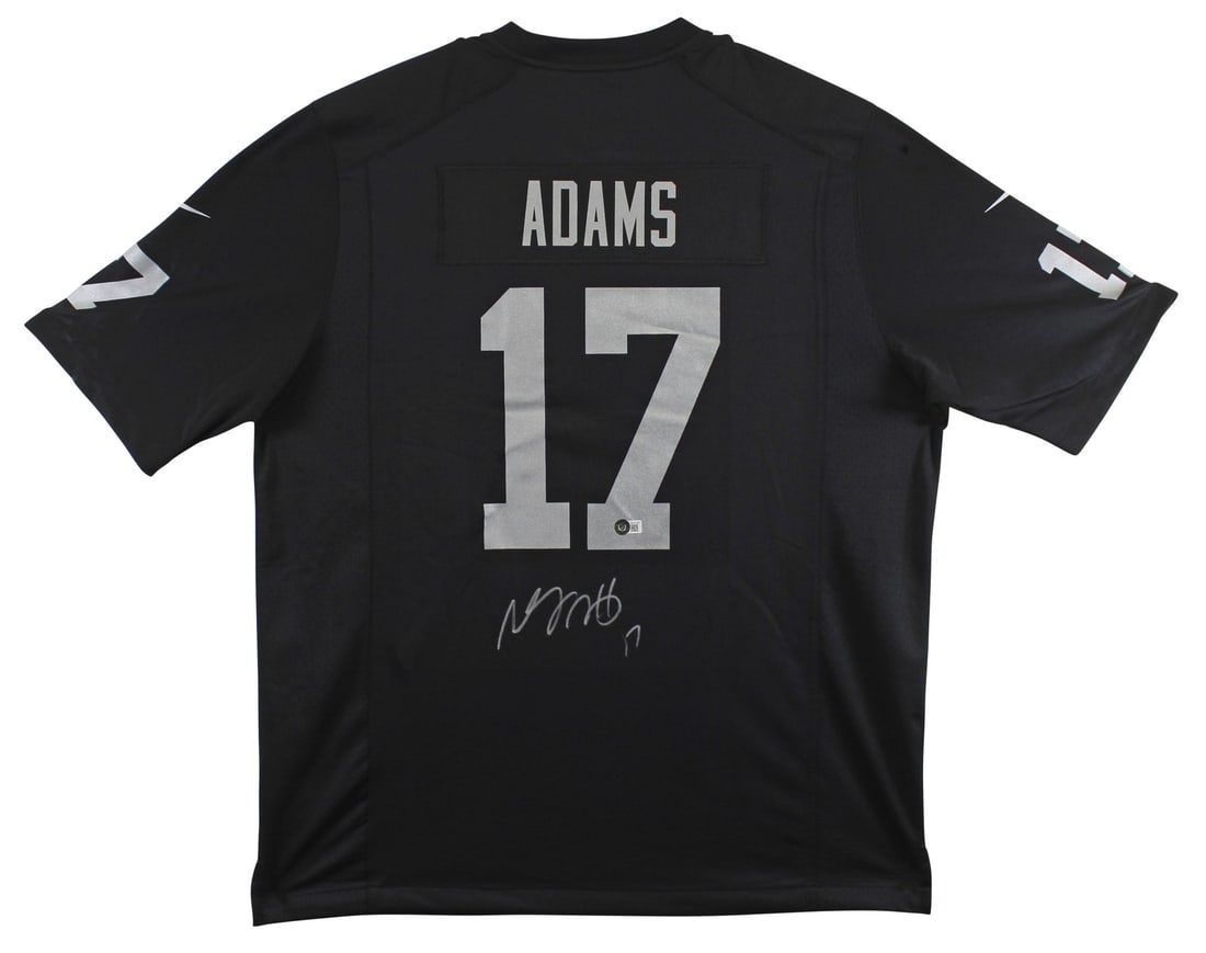 Davante Adams Signed Black Nike Jersey Las Vegas Raiders BAS Authenticated: Davante Adams Signed Black Nike Jersey Las Vegas Raiders BAS Authenticated This authentic signed black Nike jersey features the name of Davante Adams, the standout player of the Las Vegas Raiders. The
