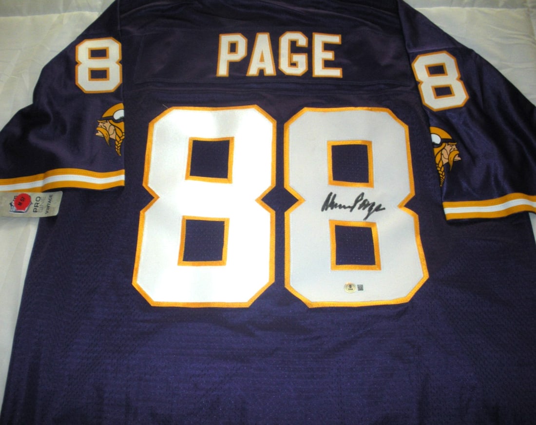 Signed Proline Jersey Alan Page Minnesota Vikings Beckett COA: Signed Proline Jersey Alan Page Minnesota Vikings Beckett COA This is an officially licensed Proline Minnesota Vikings jersey signed by Alan Page. The jersey comes with Beckett Certificate of Authenti