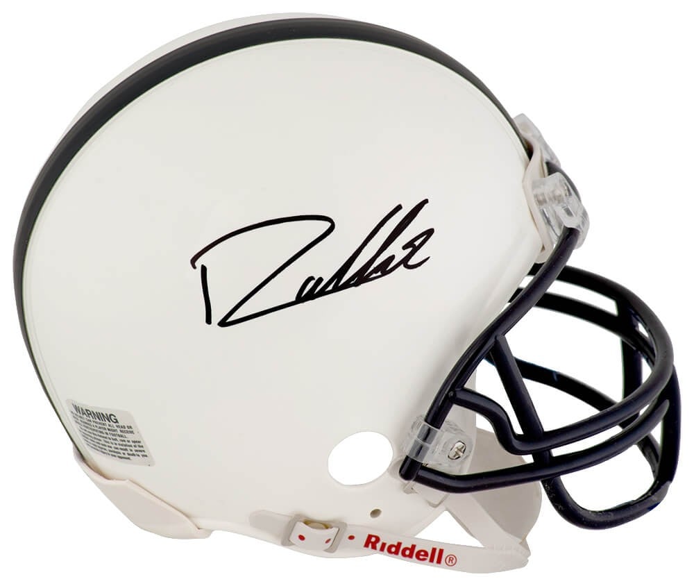 Penn State Mini Helmet Autographed by Drew Allar: Penn State Mini Helmet Autographed by Drew Allar This Penn State Nittany Lions mini helmet by Riddell (VSR4 model) is personally signed by Drew Allar. The helmet comes with a tamper-proof numbered hol