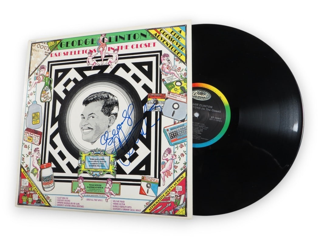 George Clinton Autographed Record Album Cover Beckett Authenticated R&B: George Clinton Autographed Record Album Cover Beckett Authenticated R&B This is an original autographed record album cover by George Clinton, a legendary figure in R&B music. The album includes the re