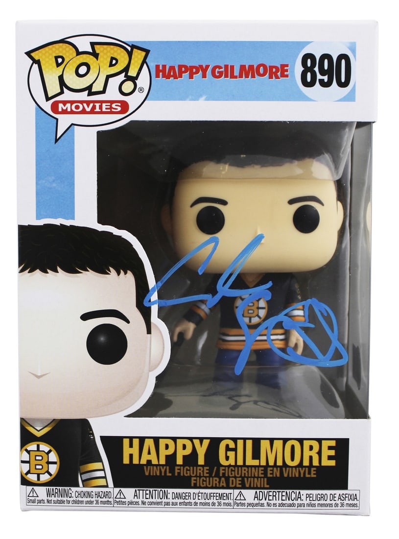 Adam Sandler Signed Happy Gilmore Funko Pop BAS Authentication: Adam Sandler Signed Happy Gilmore Funko Pop BAS Authentication This authentic Adam Sandler signed Happy Gilmore #890 Funko Pop Vinyl Figure is a must-have for collectors and fans alike. Personally sig