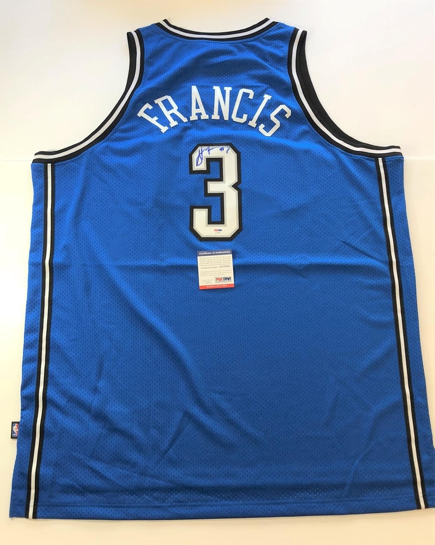 Steve Francis Autographed Orlando Magic Jersey PSA/DNA Certified: Steve Francis Autographed Orlando Magic Jersey PSA/DNA Certified This authentic Orlando Magic jersey is signed by Steve Francis, who made a significant impact during his time with the team. The autogr
