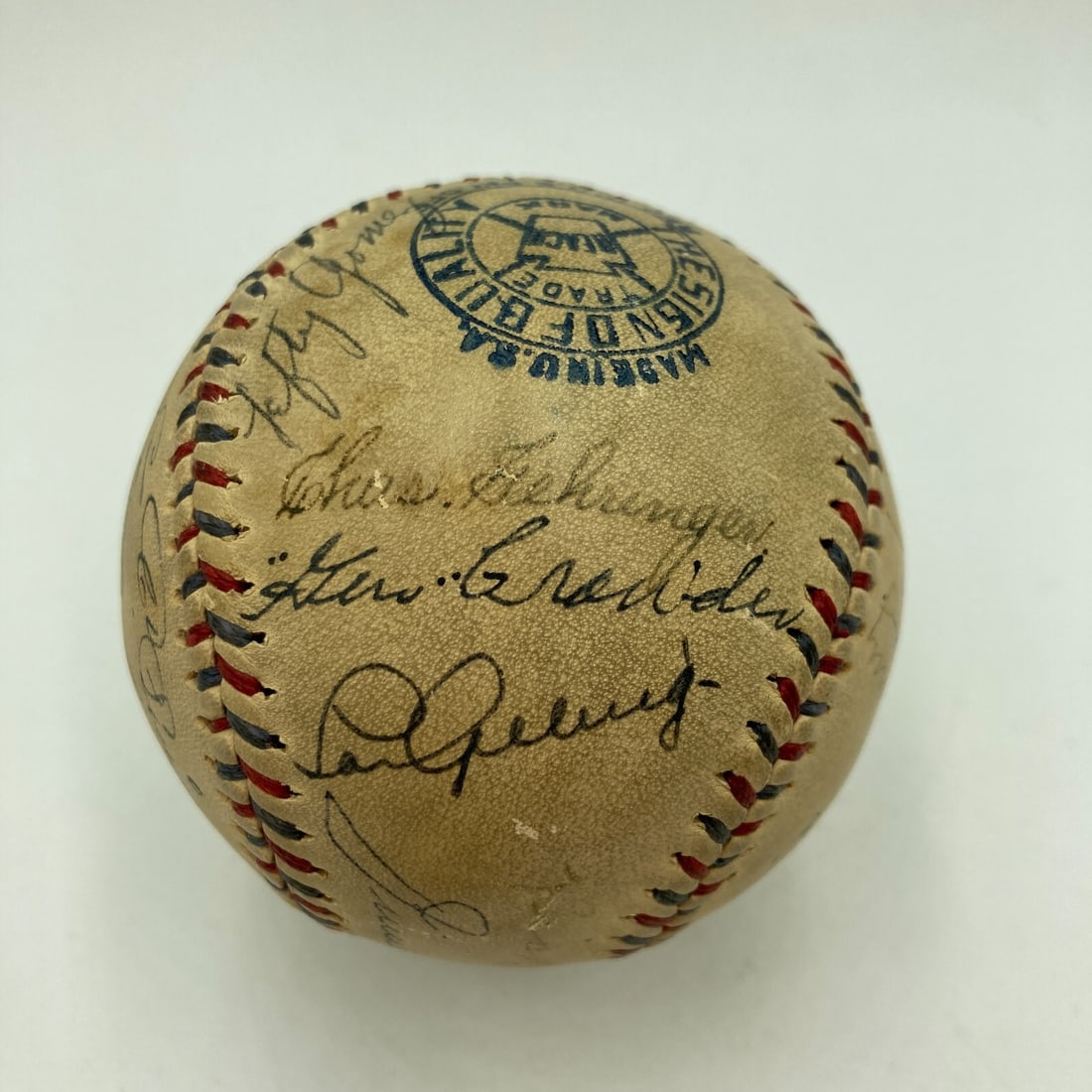 Babe Ruth Lou Gehrig 1933 All-Star Game Signed Baseball JSA COA - 2