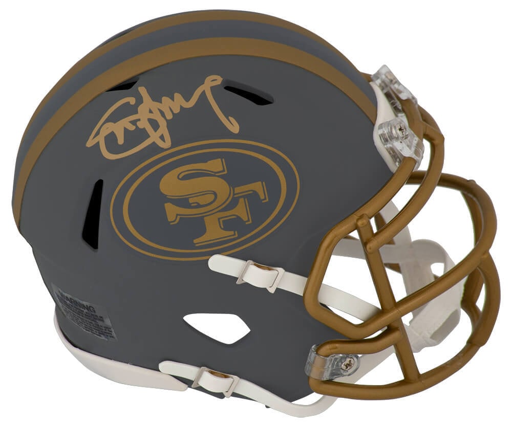 Steve Young Signed 49ers Riddell Speed Mini Helmet with COA: Steve Young Signed 49ers Riddell Speed Mini Helmet with COA This authentic Steve Young signed San Francisco 49ers Slate Riddell Speed Mini Helmet is a must-have for any football fan. Featuring a bold