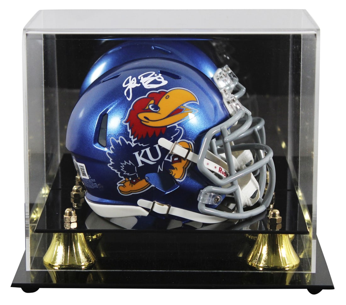 John Riggins Signed Kansas Jayhawks Mini Helmet with BAS Authentication: John Riggins Signed Kansas Jayhawks Mini Helmet with BAS Authentication This authentic signed Speed Mini Helmet is a must-have for any Kansas Jayhawks fan and sports memorabilia collector. Personally