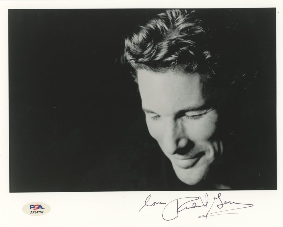 Richard Gere autographed 8x10 photo from Pretty Woman with PSA DNA authentication: Richard Gere autographed 8x10 photo from Pretty Woman with PSA DNA authentication This is an authentic, pre-owned 8x10 horizontal photograph signed by Richard Gere from the film Pretty Woman. The auto