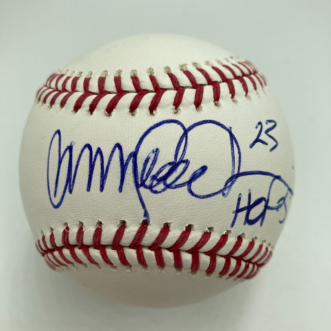 Ryne Sandberg HOF 2005 Signed Baseball PSA Wrigley 100 Years #23: Ryne Sandberg HOF 2005 Signed Baseball PSA Wrigley 100 Years #23 Celebrate the legacy of Ryne Sandberg with this authentic signed baseball commemorating the 100th anniversary of Wrigley Field. This or