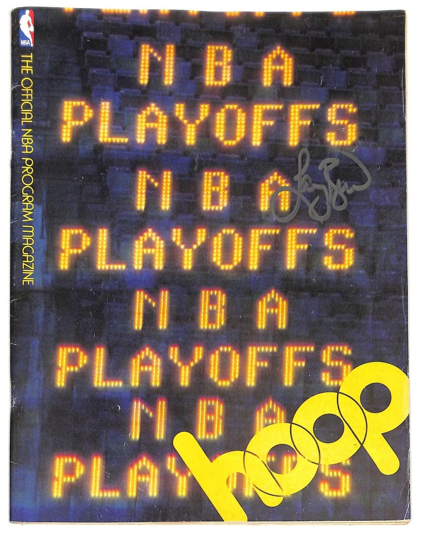 Larry Bird Signed 1980 NBA Playoff Program PSA/DNA Boston Celtics: Larry Bird Signed 1980 NBA Playoff Program PSA/DNA Boston Celtics This is an original 1980 NBA program from the first playoff game, autographed by legendary basketball player Larry Bird. A must-have f