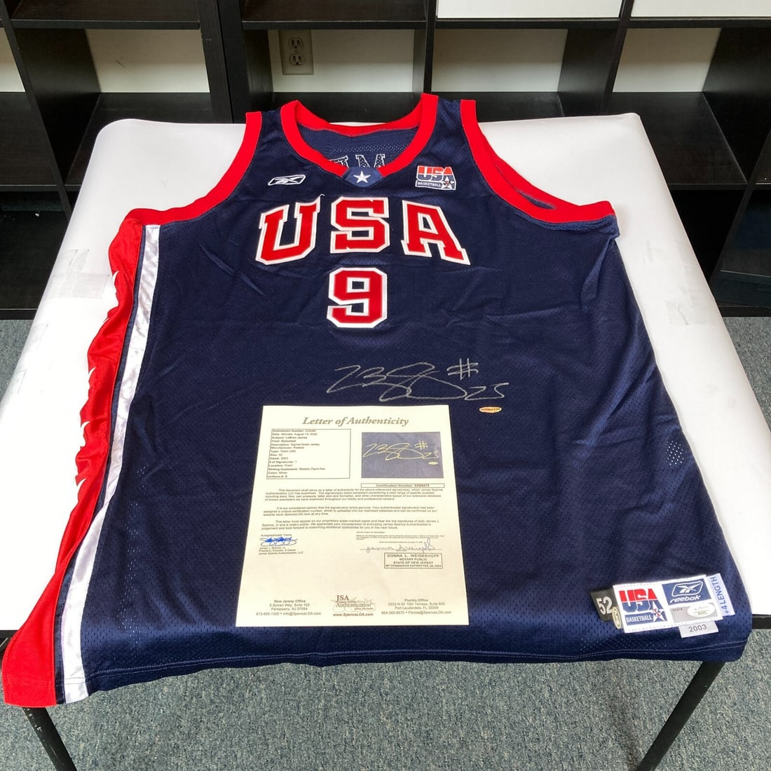 LeBron James 2003 Team USA Signed Pro Cut Jersey UDA JSA COA: LeBron James 2003 Team USA Signed Pro Cut Jersey UDA JSA COA Celebrate the legacy of basketball with this original 2003 Team USA Olympics Pro Cut Jersey, signed by the iconic LeBron James. This authen