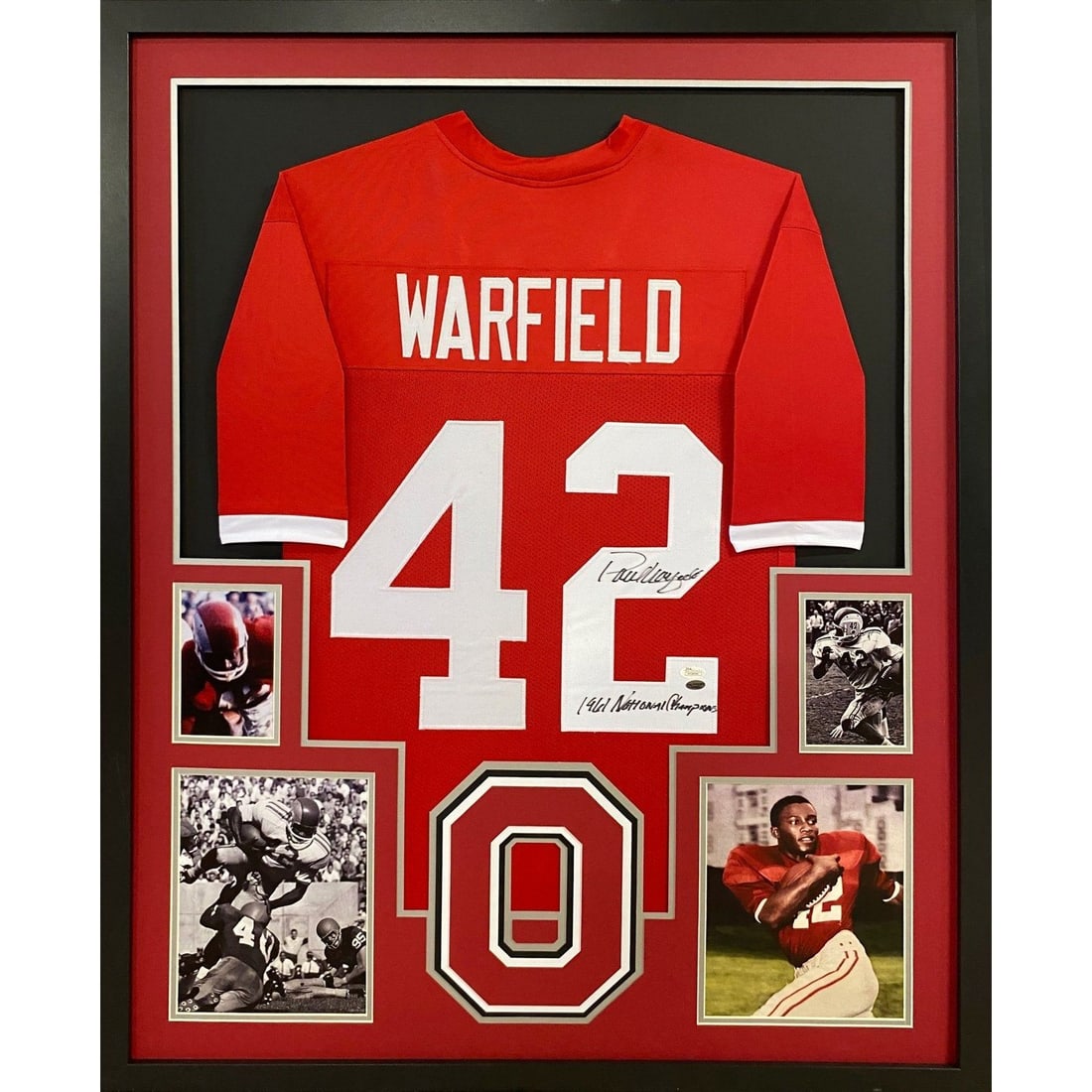 Paul Warfield Signed Framed Jersey Ohio State JSA Authenticated: Paul Warfield Signed Framed Jersey Ohio State JSA Authenticated This autographed Paul Warfield jersey is beautifully framed and authenticated by JSA, a leading authority in sports memorabilia. The fra