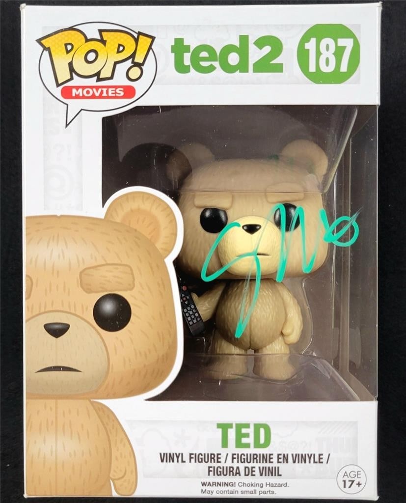 Seth MacFarlane Autographed Ted 2 Funko Pop Beckett BAS: Seth MacFarlane Autographed Ted 2 Funko Pop Beckett BAS This Funko Pop! figure features Seth MacFarlane's autograph, commemorating the beloved character from the movie Ted 2. Authenticated by Beckett,