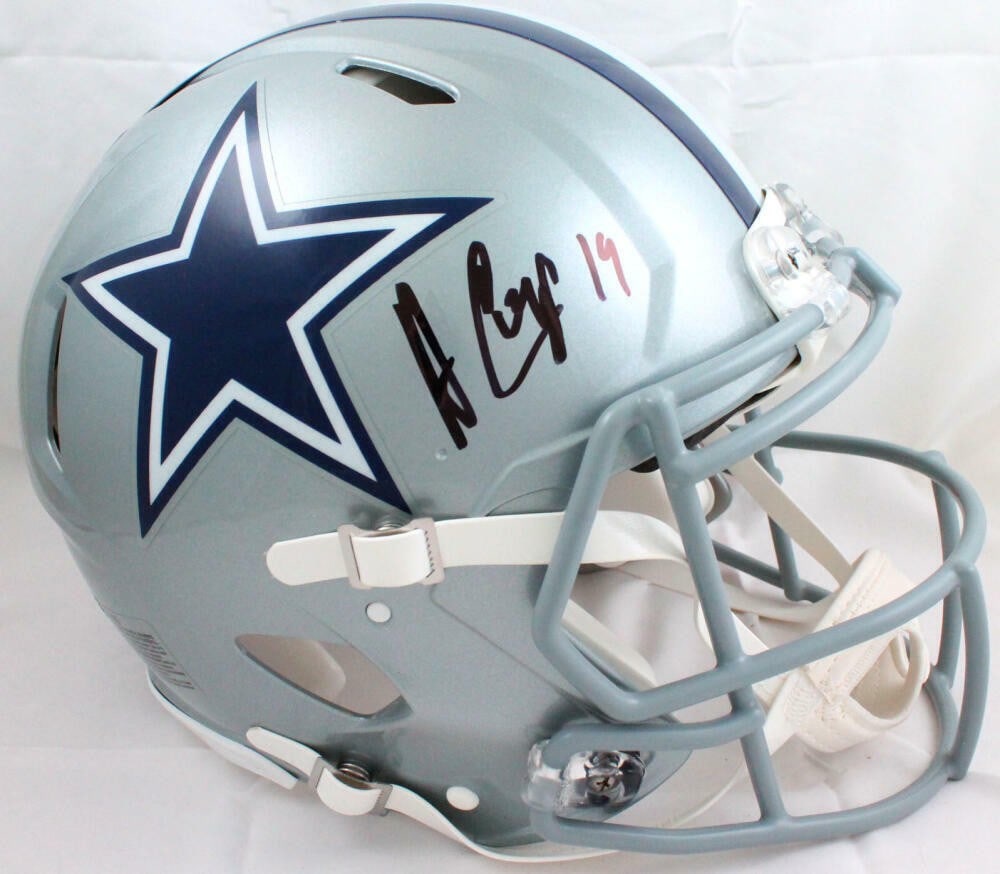 Amari Cooper Signed Dallas Cowboys Authentic Speed Helmet Beckett: Amari Cooper Signed Dallas Cowboys Authentic Speed Helmet Beckett This authentic full-size Dallas Cowboys helmet is signed by Amari Cooper, making it a must-have for any football fan and collector. Th