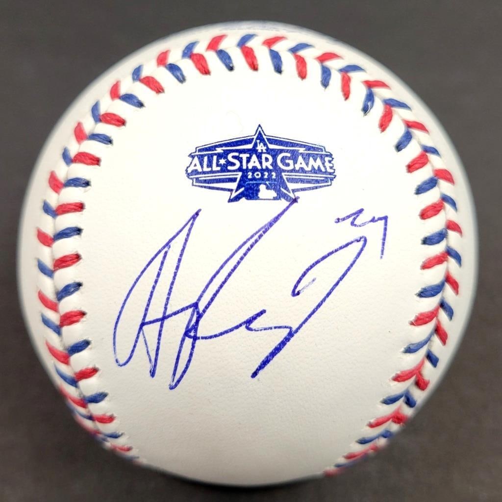 Austin Riley Signed 2022 All-Star Game Baseball Beckett BAS Authenticated: Austin Riley Signed 2022 All-Star Game Baseball Beckett BAS Authenticated This is an original baseball signed by Austin Riley during the 2022 All-Star Game. The ball is authenticated by Beckett Authen