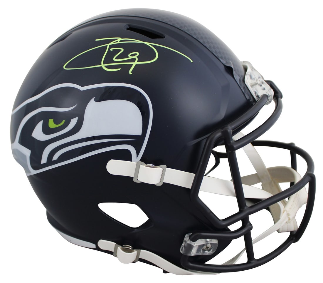 Earl Thomas Signed Seahawks Full Size Speed Helmet BAS Witnessed: Earl Thomas Signed Seahawks Full Size Speed Helmet BAS Witnessed This authentic full-size speed replica helmet has been personally signed by Earl Thomas, the renowned safety of the Seattle Seahawks. I
