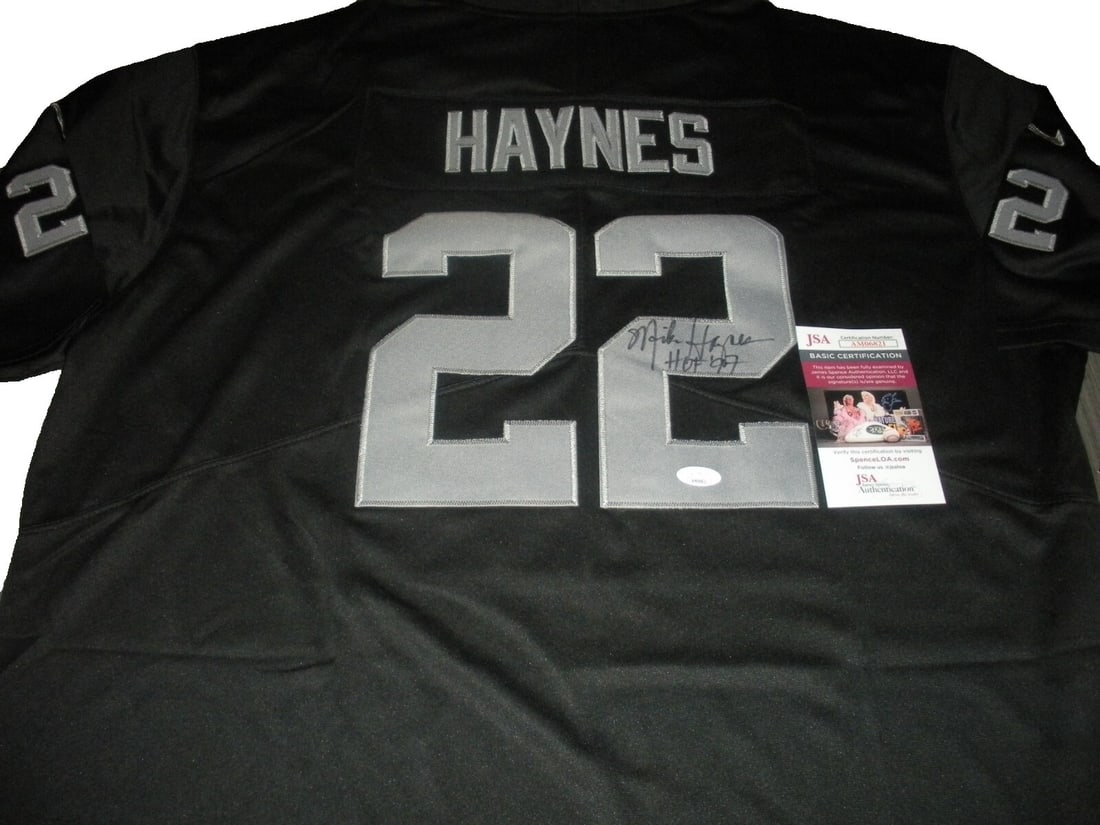 Mike Haynes Signed Los Angeles Raiders Nike Jersey BAS Authenticated: Mike Haynes Signed Los Angeles Raiders Nike Jersey BAS Authenticated This is an officially licensed Nike jersey signed by Mike Haynes, a renowned player from the Los Angeles Raiders. The jersey is aut