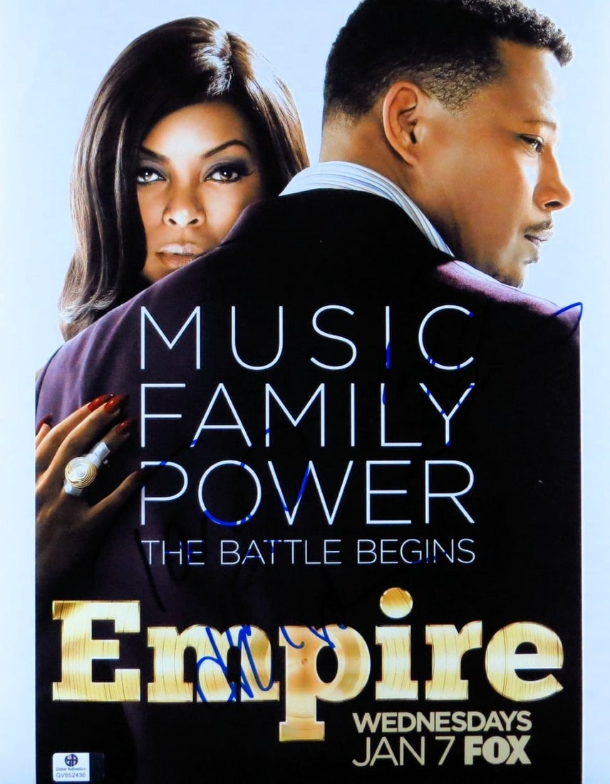 Terrance Howard Taraji P Henson Signed 11x14 Photo from Empire GAI Authenticated: Terrance Howard Taraji P Henson Signed 11x14 Photo from Empire GAI Authenticated This stunning 11x14 photograph features the autographs of Terrance Howard and Taraji P. Henson, stars of the acclaimed