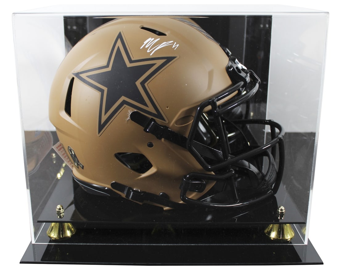 Micah Parsons Signed Dallas Cowboys STS II Full Size Helmet with Display Case: Micah Parsons Signed Dallas Cowboys STS II Full Size Helmet with Display Case This Dallas Cowboys helmet is a signed full-size Speed Proline model, personally autographed by linebacker Micah Parsons.