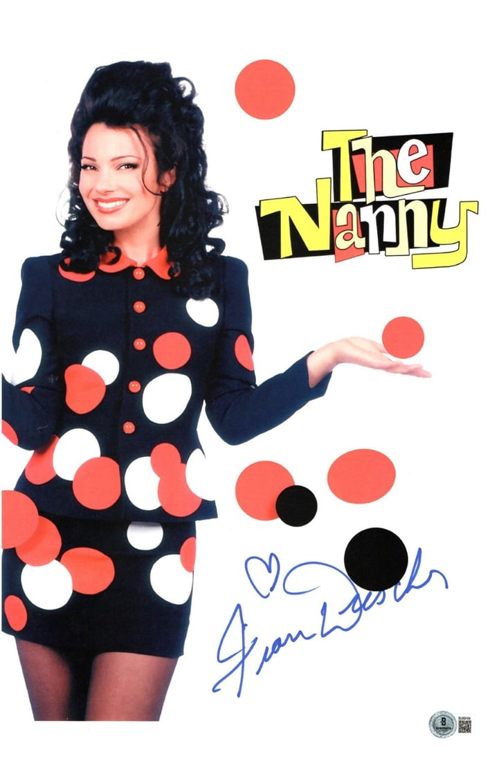 11x17 Photograph Signed by Fran Drescher as Fran Fine with Beckett Authentication: 11x17 Photograph Signed by Fran Drescher as Fran Fine with Beckett Authentication This is an original 11x17 photograph signed by Fran Drescher, known for her role as Fran Fine in "The Nanny." The auto