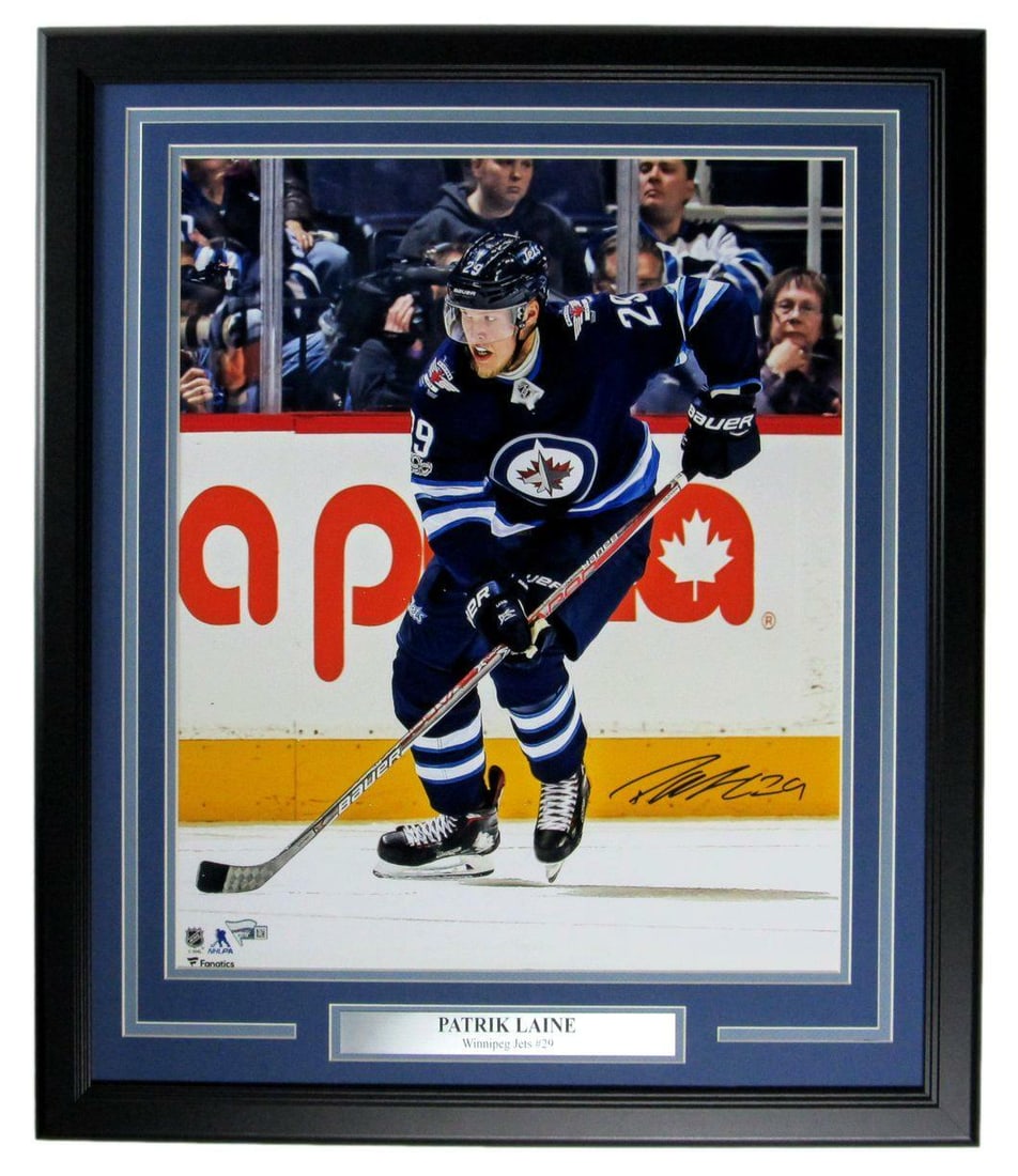 Patrik Laine Winnipeg Jets Signed Framed 16x20 Photo Fanatics Authenticated: Patrik Laine Winnipeg Jets Signed Framed 16x20 Photo Fanatics Authenticated Celebrate your admiration for hockey with this stunning Patrik Laine autographed photo, featuring the Winnipeg Jets star in