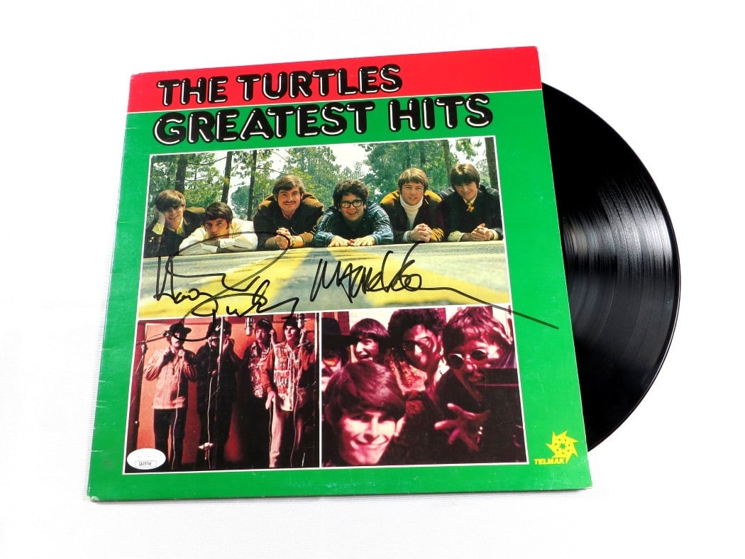 Mark Vroman Howard Kaylan Signed Album Cover The Turtles JSA Authenticated (1 of 4)