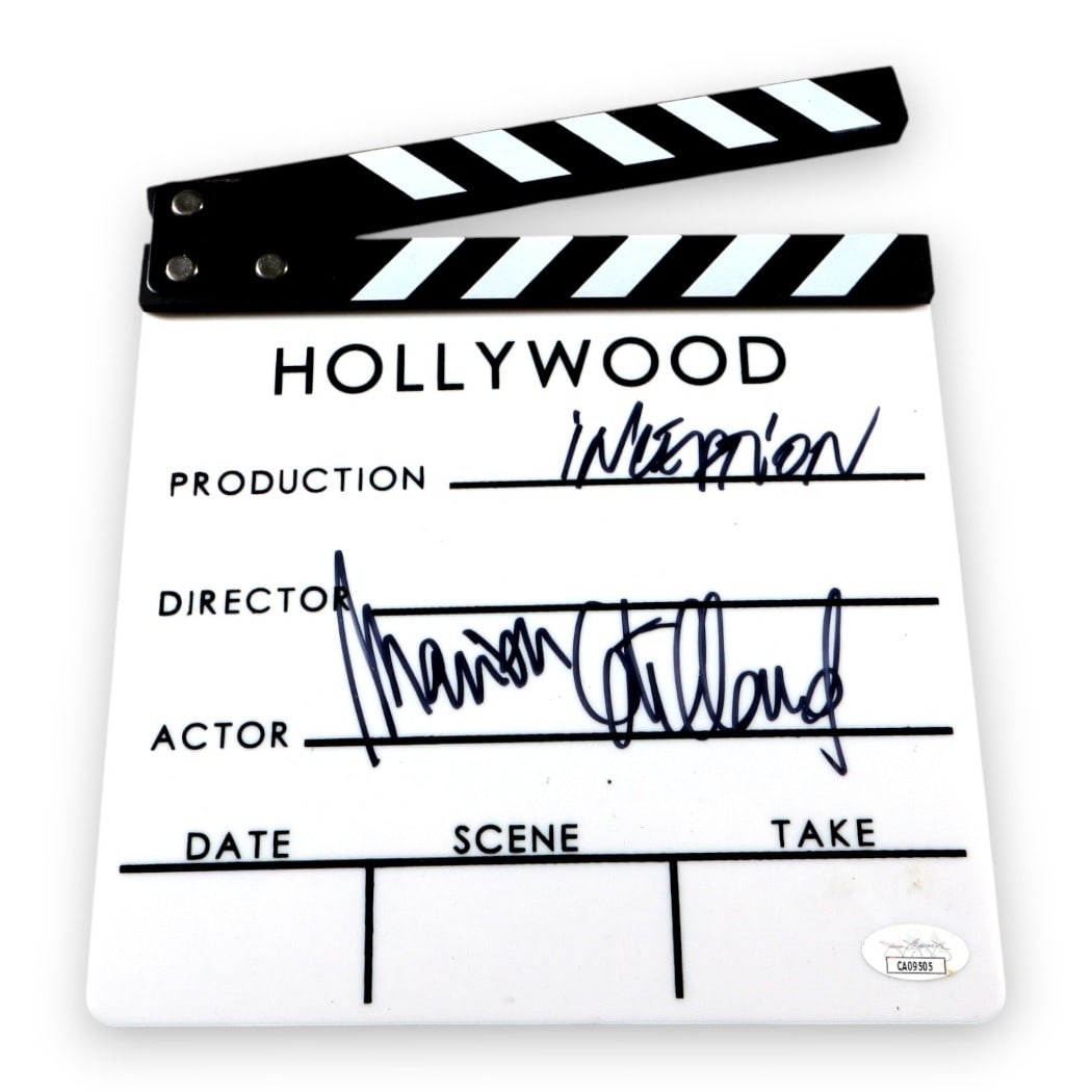 Marion Cotillard Signed Inception Movie Clapper JSA Authenticated: Marion Cotillard Signed Inception Movie Clapper JSA Authenticated This item features a movie clapper signed by acclaimed actress Marion Cotillard, known for her standout role in 'Inception'. The autog