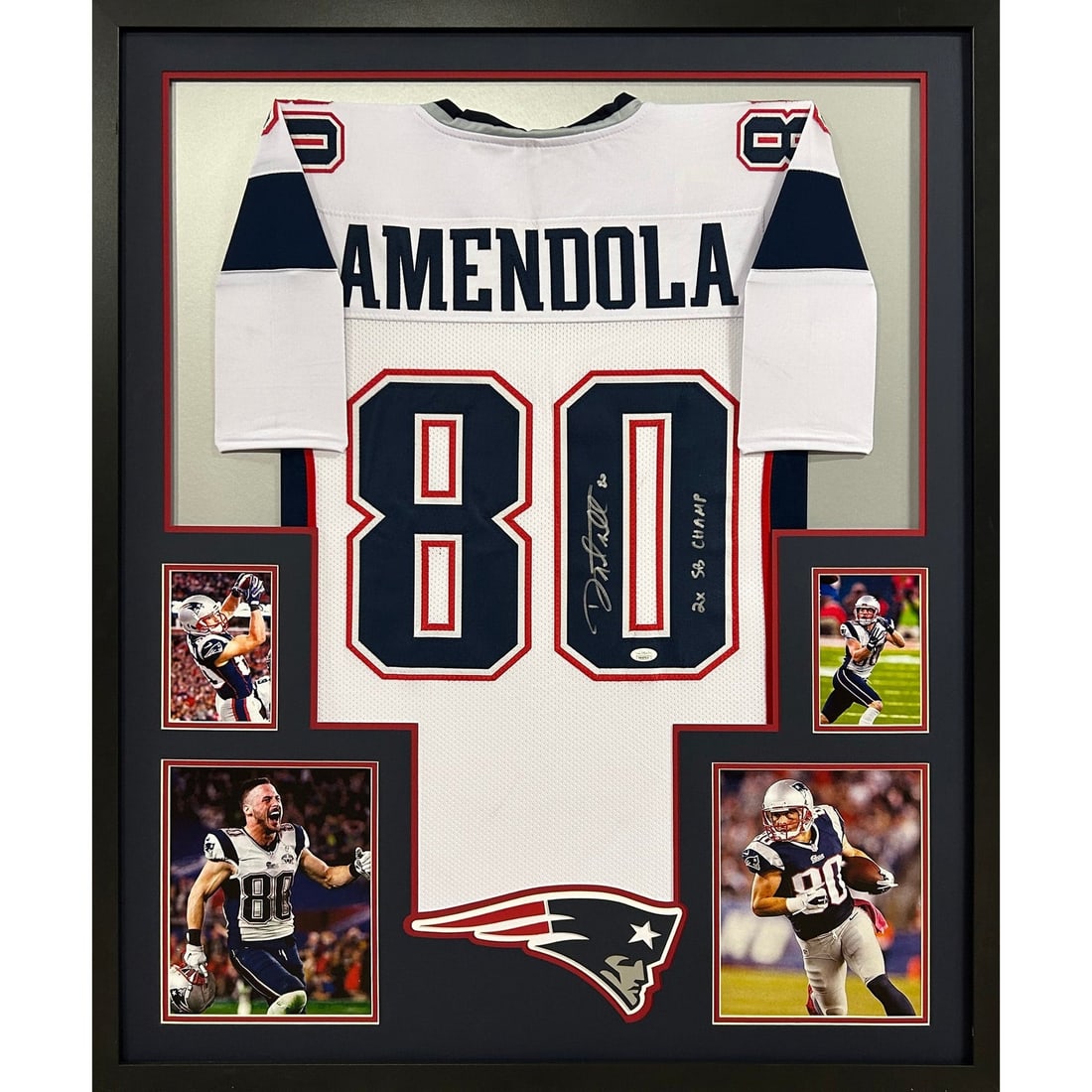 Danny Amendola Signed Framed Jersey JSA Certified Patriots: Danny Amendola Signed Framed Jersey JSA Certified Patriots Celebrate your love for the New England Patriots with this autographed Danny Amendola framed jersey. This stunning piece features meticulous