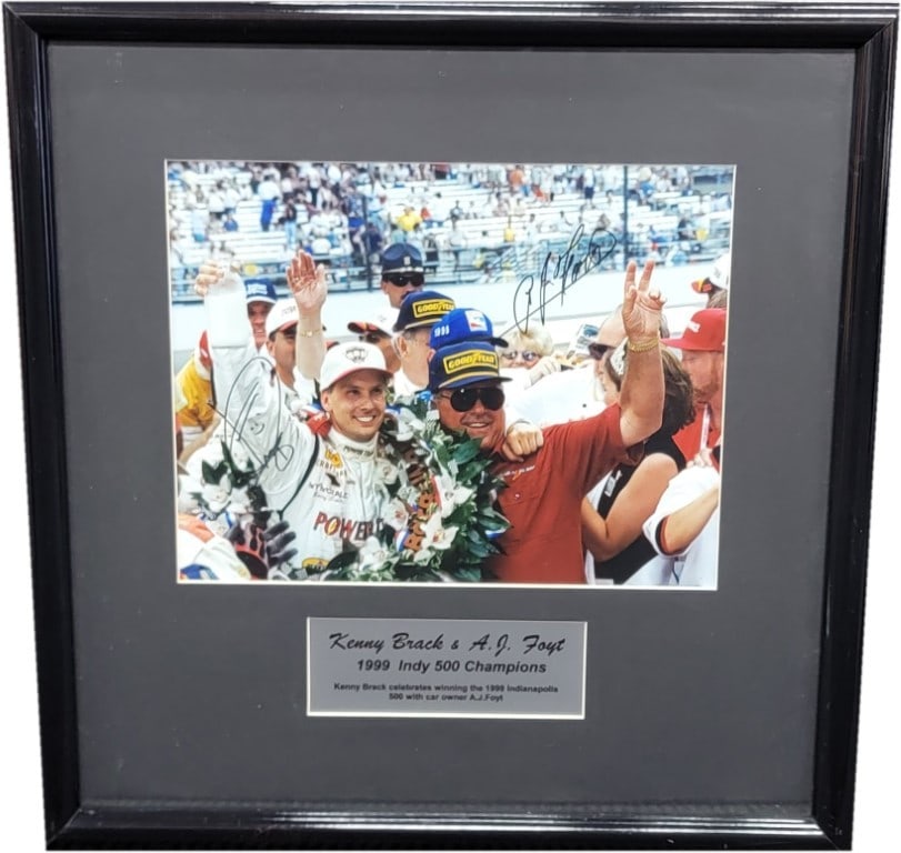 Kenny Brack A.J. Foyt Signed 11x14 Photo JSA Authenticated Indy 500: Kenny Brack A.J. Foyt Signed 11x14 Photo JSA Authenticated Indy 500 This stunning 11x14 photo features the signatures of racing legends Kenny Brack and A.J. Foyt, making it a must-have for any NASCAR