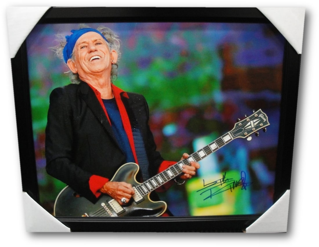 Keith Richards Signed 16x20 Canvas Rolling Stones GAI Authenticated (1 of 4)