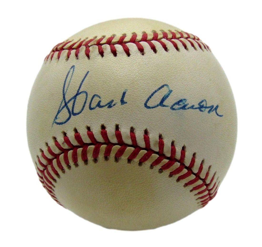 PSA DNA Authenticated ONL Baseball Signed by Hank Aaron Hall of Fame Braves (1 of 4)