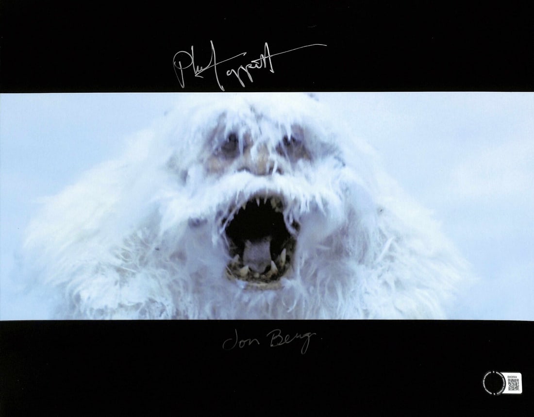 Star Wars 11x14 Signed Photograph by Phil Tippett Jon Berg Beckett Authenticated: Star Wars 11x14 Signed Photograph by Phil Tippett Jon Berg Beckett Authenticated This stunning 11x14 color photograph captures the essence of Star Wars, featuring the iconic Wampa, and is signed by th