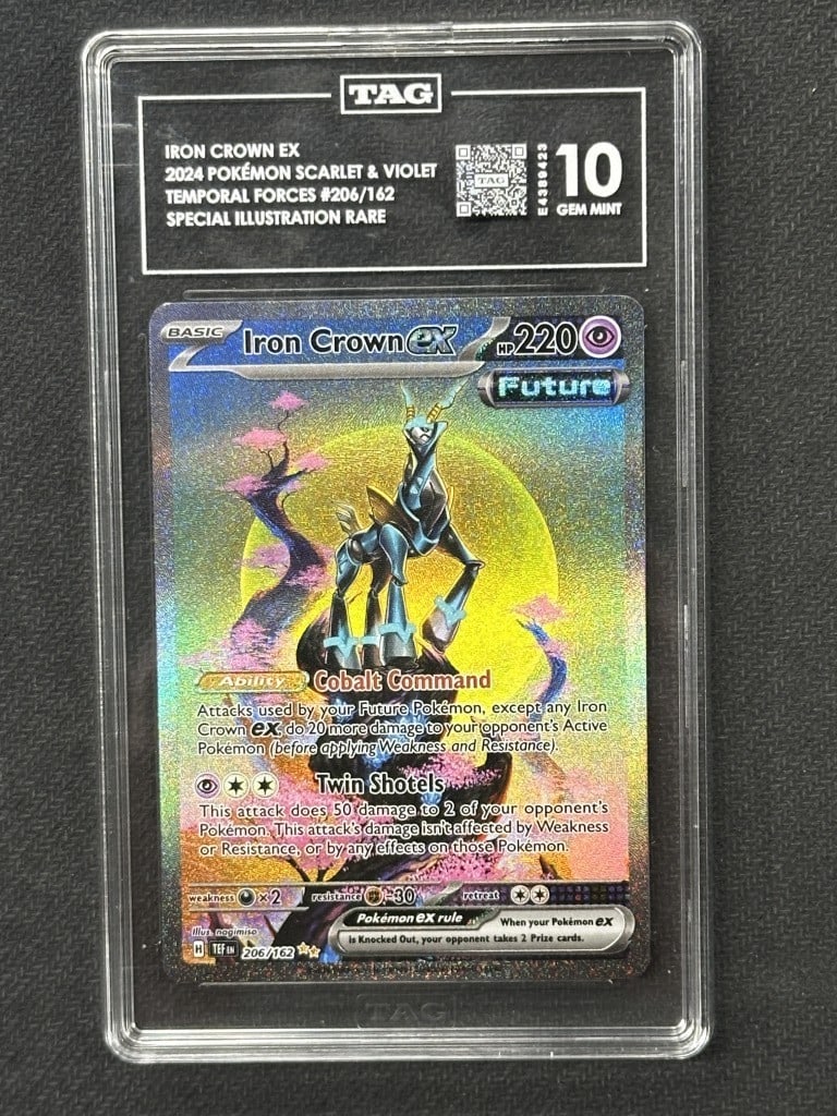 Iron Crown EX Rare 206/162 TAG 10 Los Angeles Dodgers Baseball Card: Iron Crown EX Rare 206/162 TAG 10 Los Angeles Dodgers Baseball Card Introducing the Iron Crown EX Temporal Forces Special Illustration Rare Baseball Card, a must-have for collectors and fans alike. Th