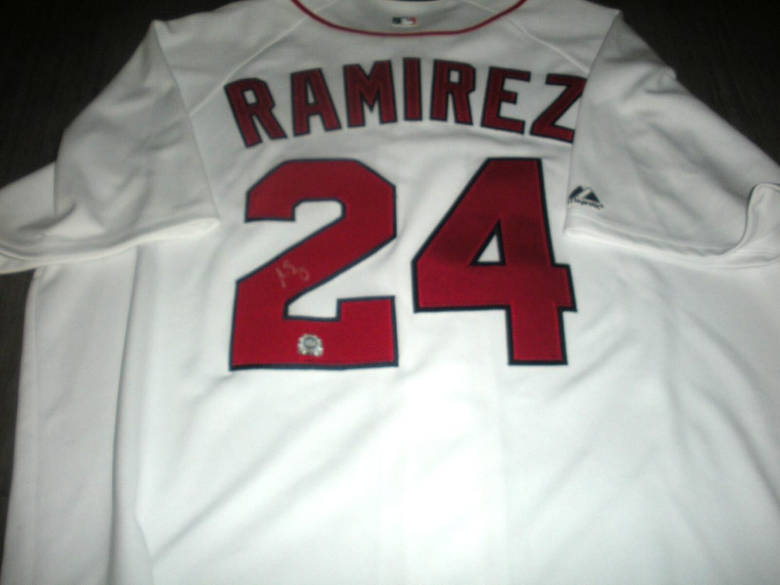 Manny Ramirez Signed Boston Red Sox Majestic Jersey with Beckett COA: Manny Ramirez Signed Boston Red Sox Majestic Jersey with Beckett COA This official licensed Majestic jersey features the signature of Manny Ramirez, a prominent player known for his time with the Bost