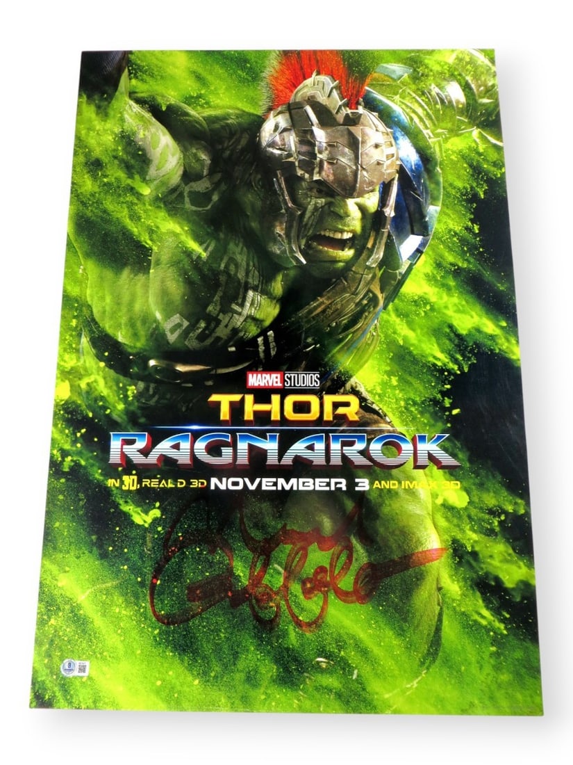 Mark Ruffalo Signed 18.5x16.5 Poster Thor Ragnarok Beckett Authenticated (1 of 2)