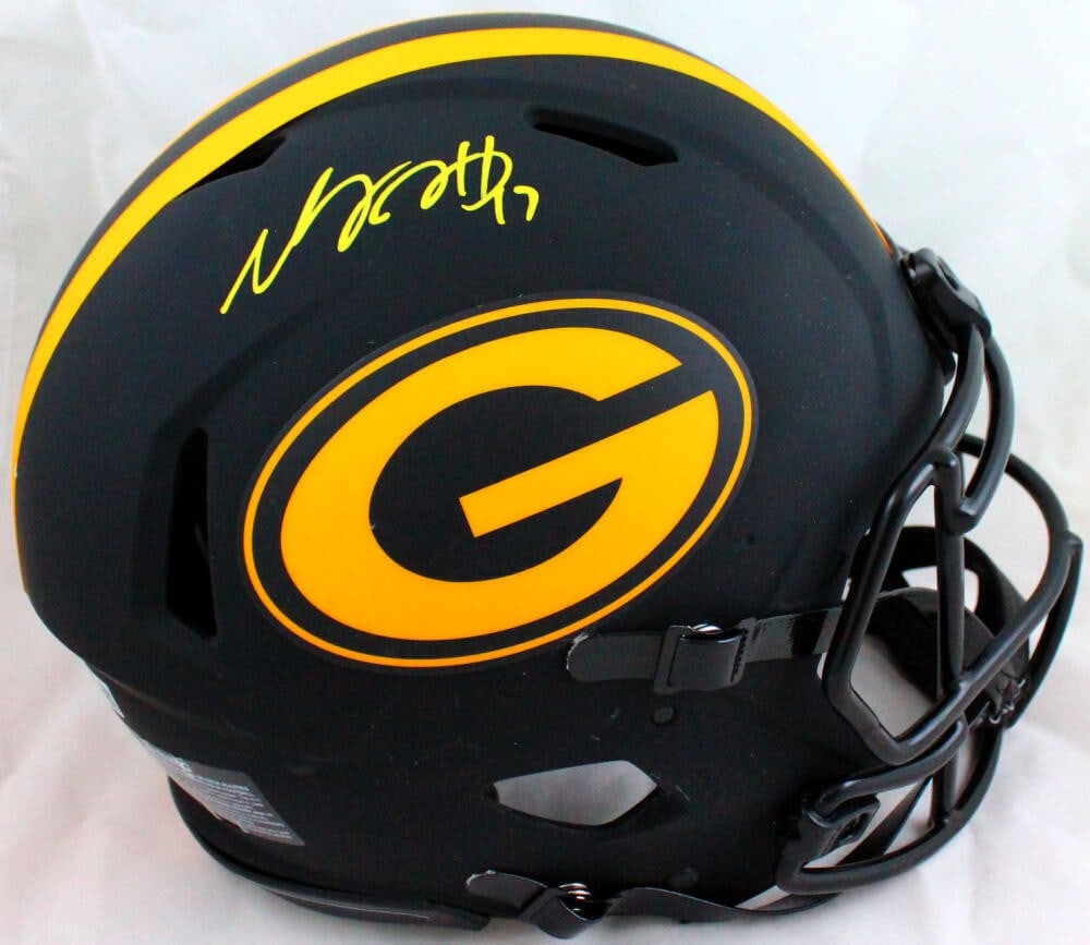 Davante Adams Signed Green Bay Packers Eclipse Speed Helmet Beckett Authentic: Davante Adams Signed Green Bay Packers Eclipse Speed Helmet Beckett Authentic This authentic full-size Eclipse Speed helmet is autographed by Davante Adams, a prominent player for the Green Bay Packer